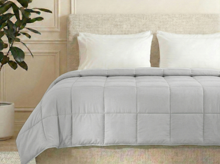 Easy Dekbed Zonder Overtrek - Stone Washed - Zilvergrijs