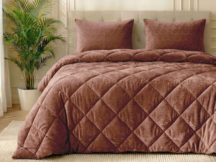 Easy Dekbed Zonder Overtrek Velvet Japandi - Mocha Mousse