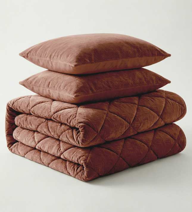 Easy Dekbed Zonder Overtrek Velvet Japandi - Mocha Mousse