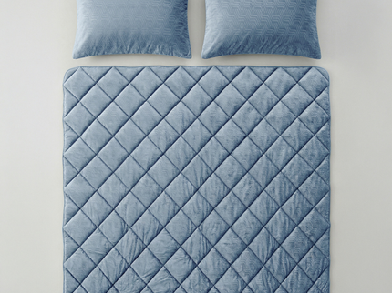 Easy Dekbed Zonder Overtrek Velvet Japandi - Blauw