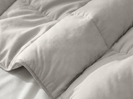Lazy Dekbed Zonder Overtrek - Percale Katoen - Taupe/Grijs