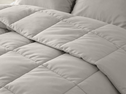 Lazy Dekbed Zonder Overtrek - Percale Katoen - Taupe/Grijs