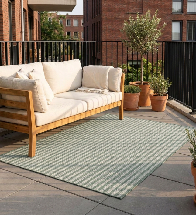 Ted Baker Buitenkleed Linley Dubbelzijdig - Groen Wit