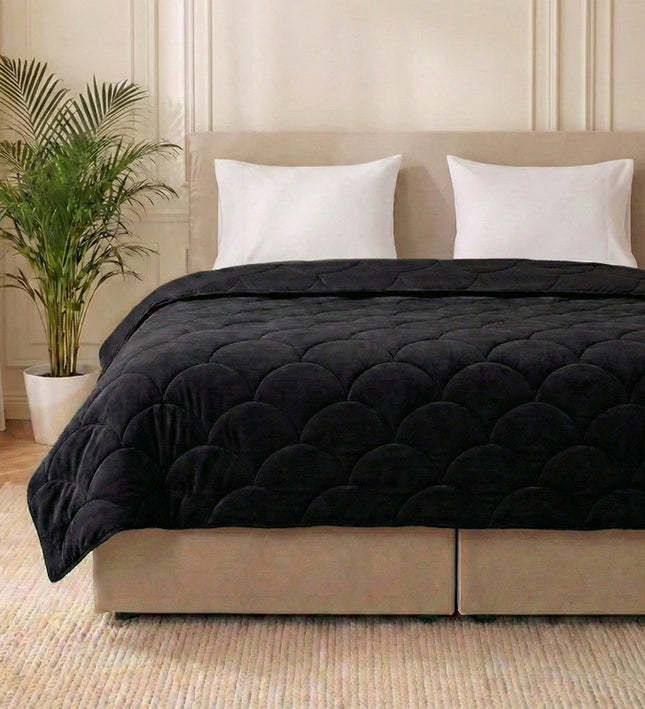 Easy Dekbed Zonder Overtrek - Velvet - Zwart