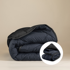 Lazy Dekbed & Dekbedovertrek in 1 - Double Face - Zwart / Antraciet