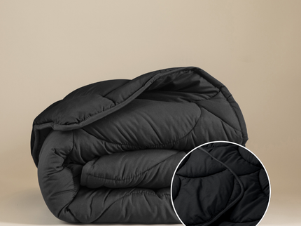 Lazy Dekbed & Dekbedovertrek in 1 - Uni - Zwart