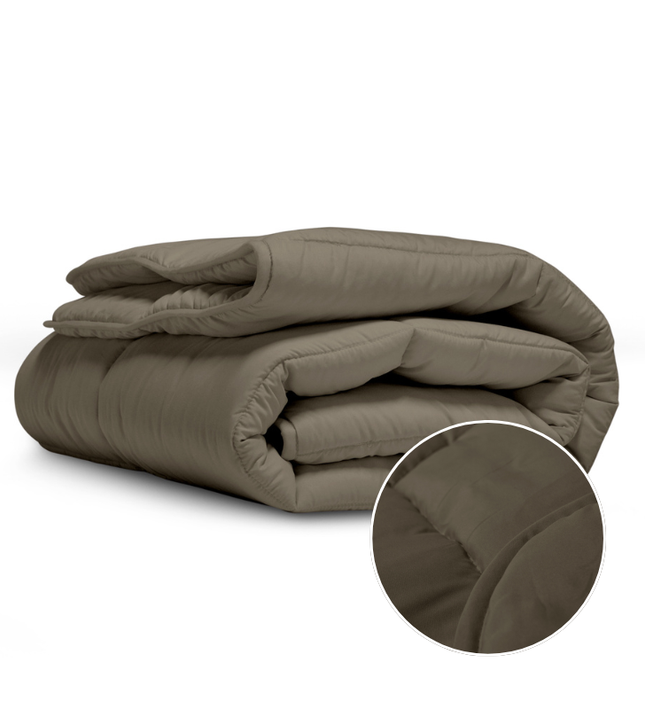 Easy Dekbed & Dekbedovertrek in 1 - Stone Washed  - Taupe