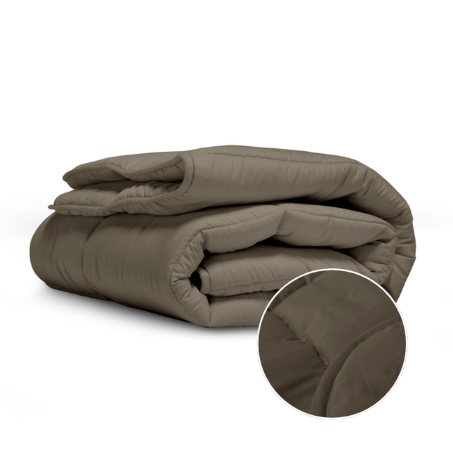 Easy Dekbed & Dekbedovertrek in 1 - Stone Washed  - Taupe