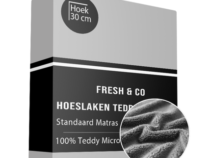 Hoeslaken Teddy - Lichtgrijs