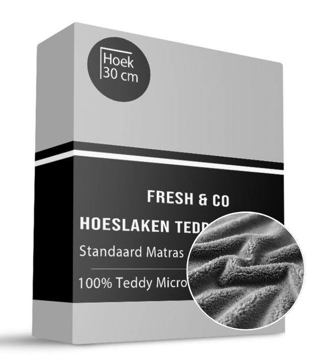 Hoeslaken Teddy - Lichtgrijs