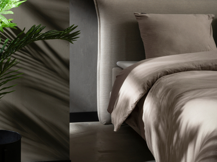 Dekbedovertrek Katoen Flanel - Uni - Taupe