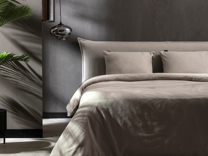 Dekbedovertrek Katoen Flanel - Uni - Taupe