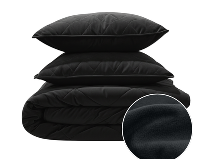 Lazy Dekbed Zonder Overtrek - Velvet - Zwart