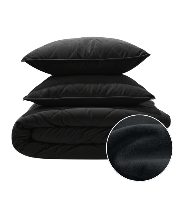 Lazy Dekbed Zonder Overtrek - Velvet - Zwart