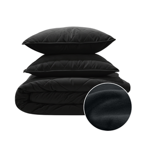 Lazy Dekbed Zonder Overtrek - Velvet - Zwart