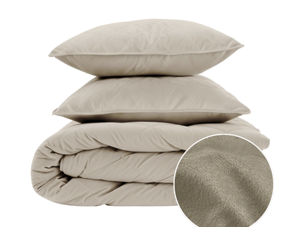 Lazy Dekbed Zonder Overtrek - Velvet - Taupe/Grijs