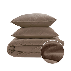Lazy Dekbed Zonder Overtrek - Velvet - Taupe/Bruin