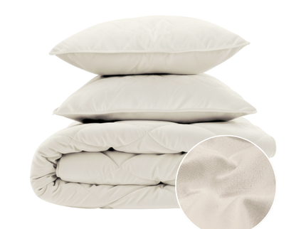 Lazy Dekbed Zonder Overtrek - Velvet - Beige/Off White