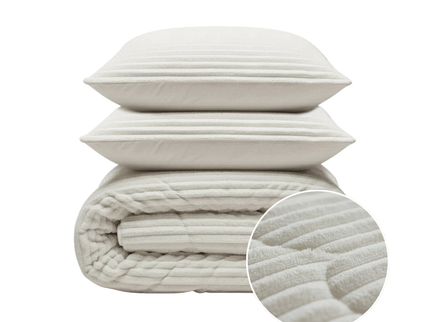 Lazy Dekbed Zonder Overtrek - Teddy Rib - Beige