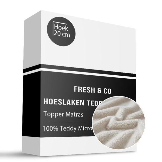 Topper Hoeslaken Teddy - Off White