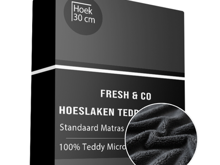 Hoeslaken Teddy - Antraciet