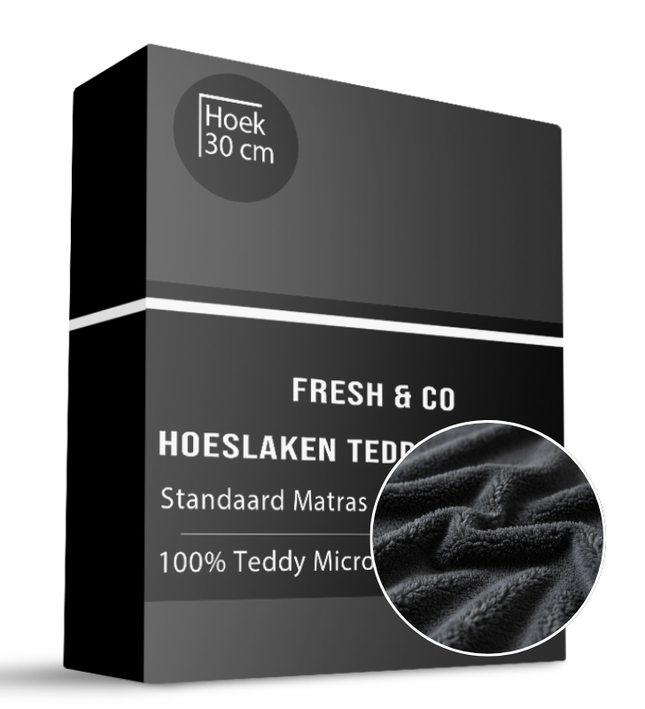 Hoeslaken Teddy - Antraciet