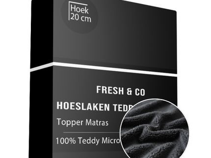 Topper Hoeslaken Teddy - Antraciet