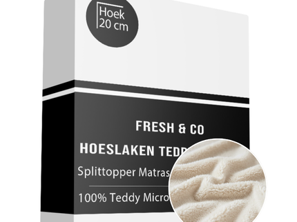 Splittopper Hoeslaken Teddy - Off White