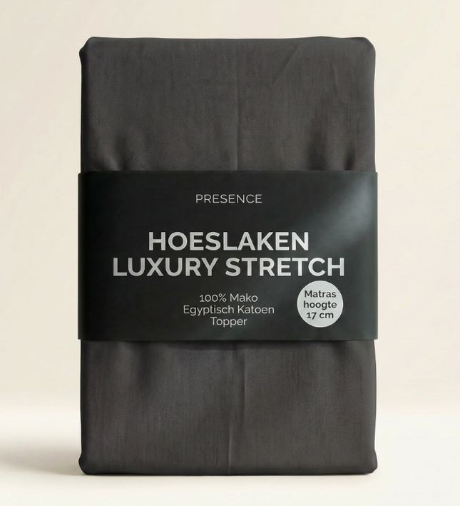 Topper Hoeslaken - Mako Jersey Katoen - Antraciet