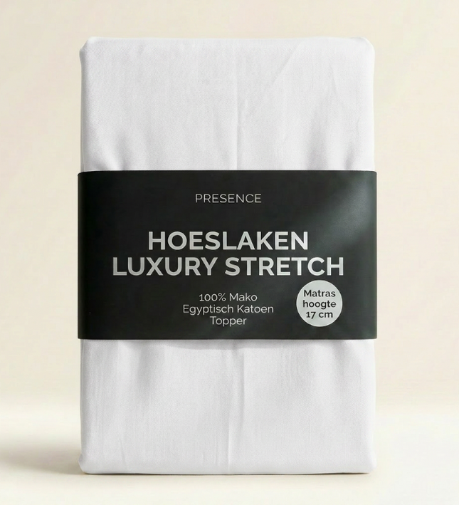 Topper Hoeslaken - Mako Jersey Katoen - Wit