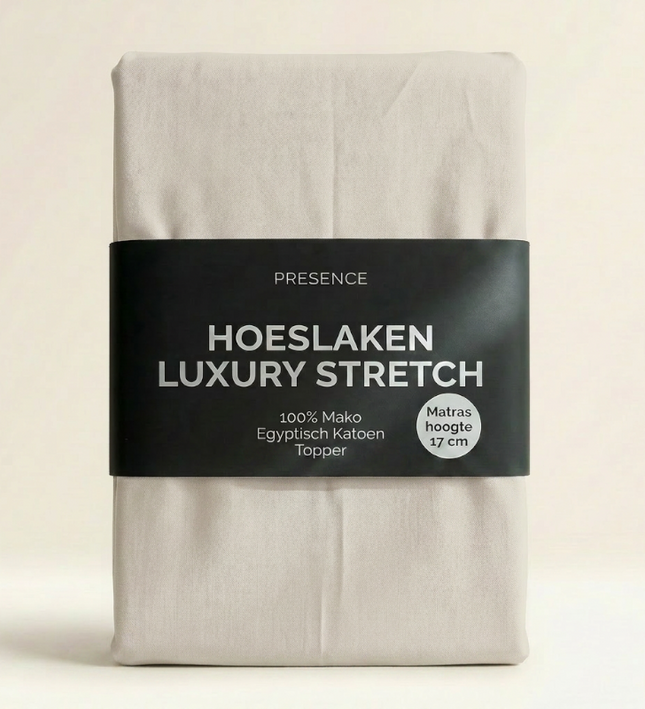 Topper Hoeslaken - Mako Jersey Katoen - Crème