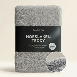 Topper Hoeslaken Teddy - Licht Grijs