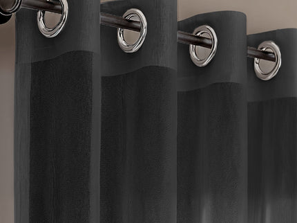 2-PACK: Vitrage Gordijnen - Haken of Ringen