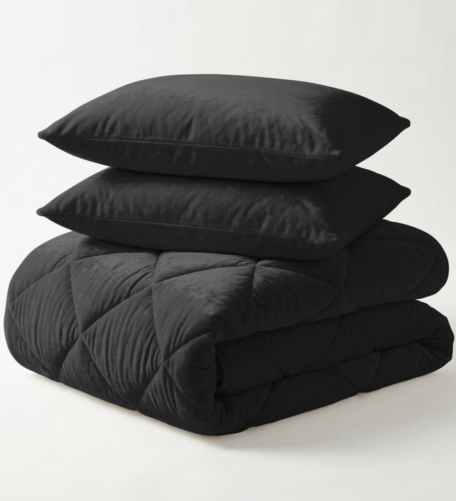 Easy Dekbed Zonder Overtrek - Velvet - Antraciet