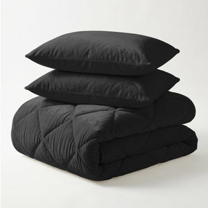 Easy Dekbed Zonder Overtrek - Velvet - Antraciet
