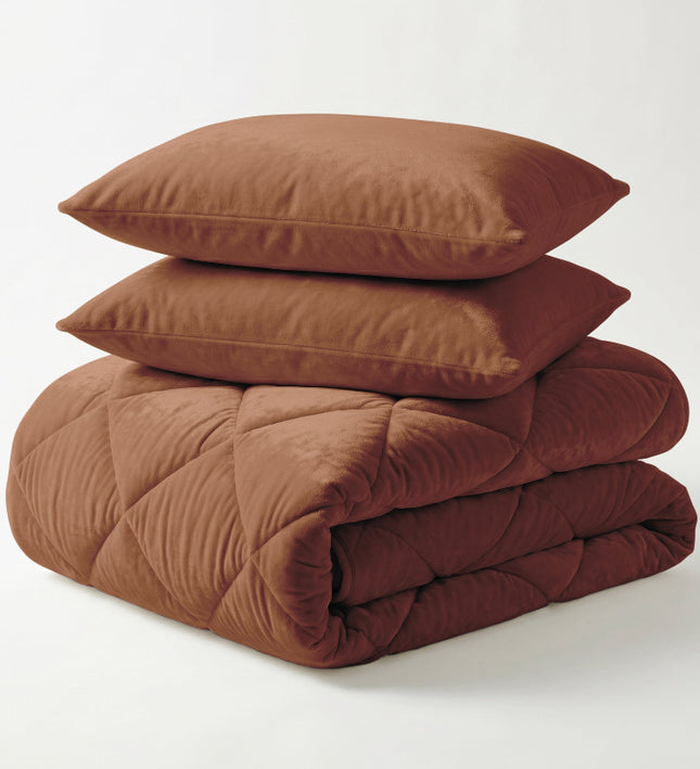 Easy Dekbed Zonder Overtrek - Velvet - Mocha Mousse