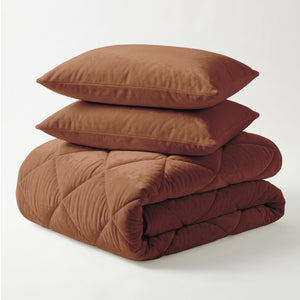 Easy Dekbed Zonder Overtrek - Velvet - Mocha Mousse