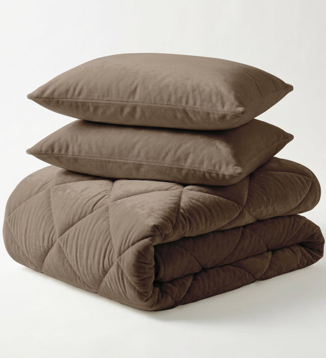 Easy Dekbed Zonder Overtrek - Velvet - Taupe