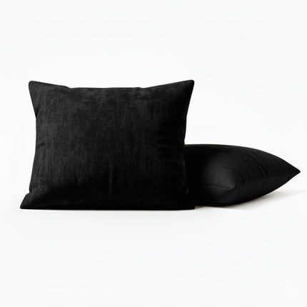 2-PACK Velvet Kussensloop - Zwart
