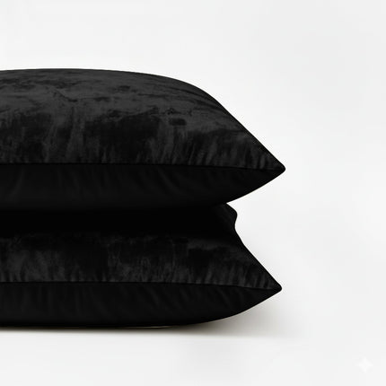 2-PACK Velvet Kussensloop - Zwart