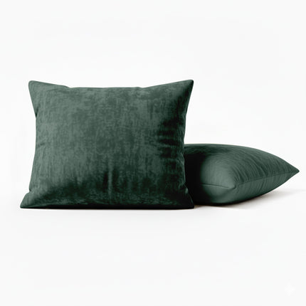 2-PACK Velvet Kussensloop - Donkergroen