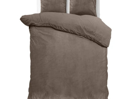 Dekbedovertrek Velvet Uni - Taupe