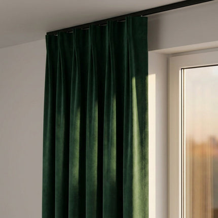 Velvet Gordijnen Verduisterend - Haken - Groen
