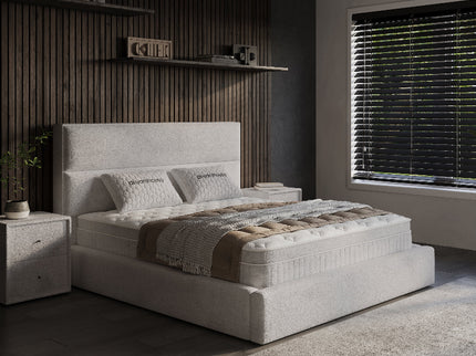 Boxspring met Opbergruimte Vento - Beige