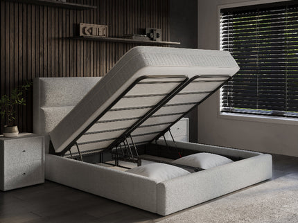 Boxspring met Opbergruimte Vento - Beige