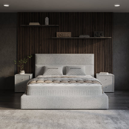 Boxspring met Opbergruimte Vento - Beige
