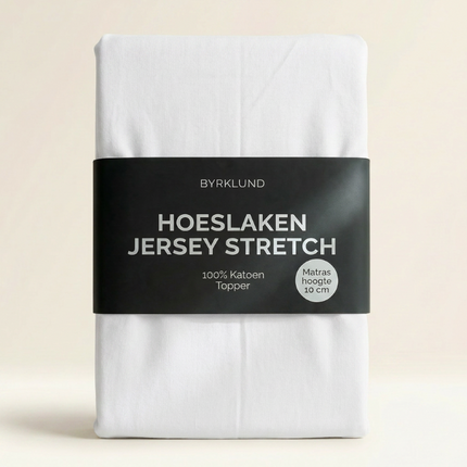 Topper Hoeslaken Katoen - Jersey Stretch - Wit