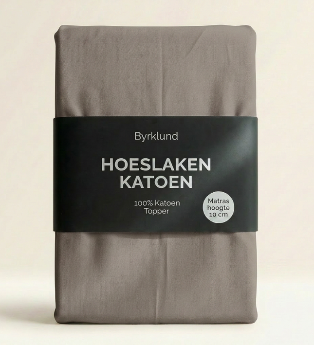 Topper Hoeslaken Katoen - Antraciet