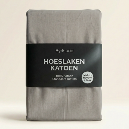 Hoeslaken Katoen - Lichtgrijs