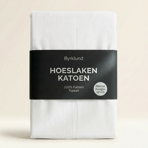Topper Hoeslaken Katoen - Wit